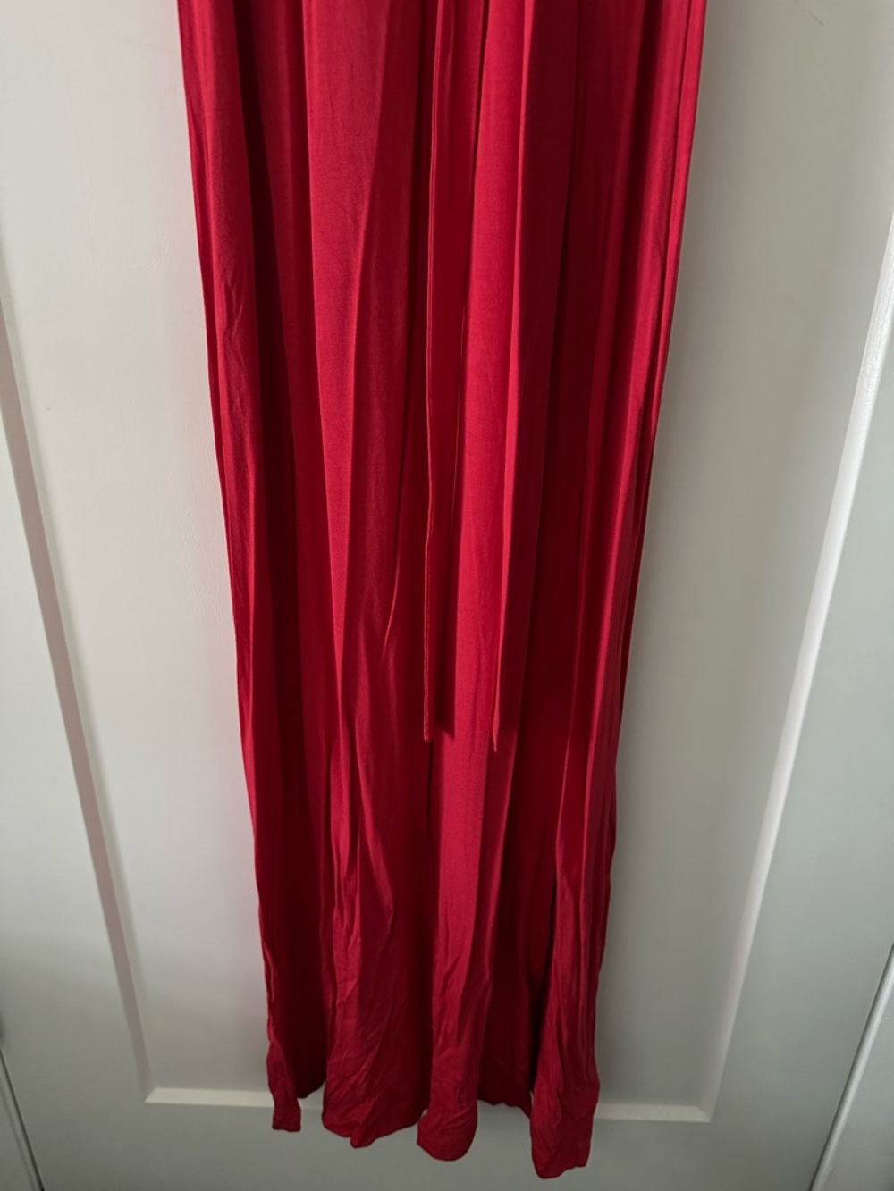 BCBGMaxAzria Women’s Raspberry Ruffle-Front Maxi Dress - Picture 8 of 10